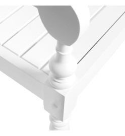 Banc Batavia 136 cm Bois d'acajou massif Blanc