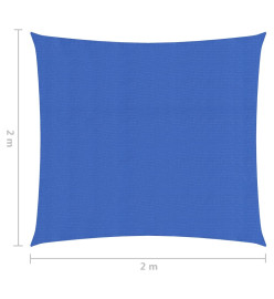 Voile d'ombrage 160 g/m² Bleu 2x2 m PEHD