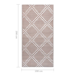 Tapis d'extérieur Marron 190x290 cm PP