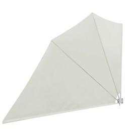 Auvent latéral pliable de balcon Crème 160 x 240 cm