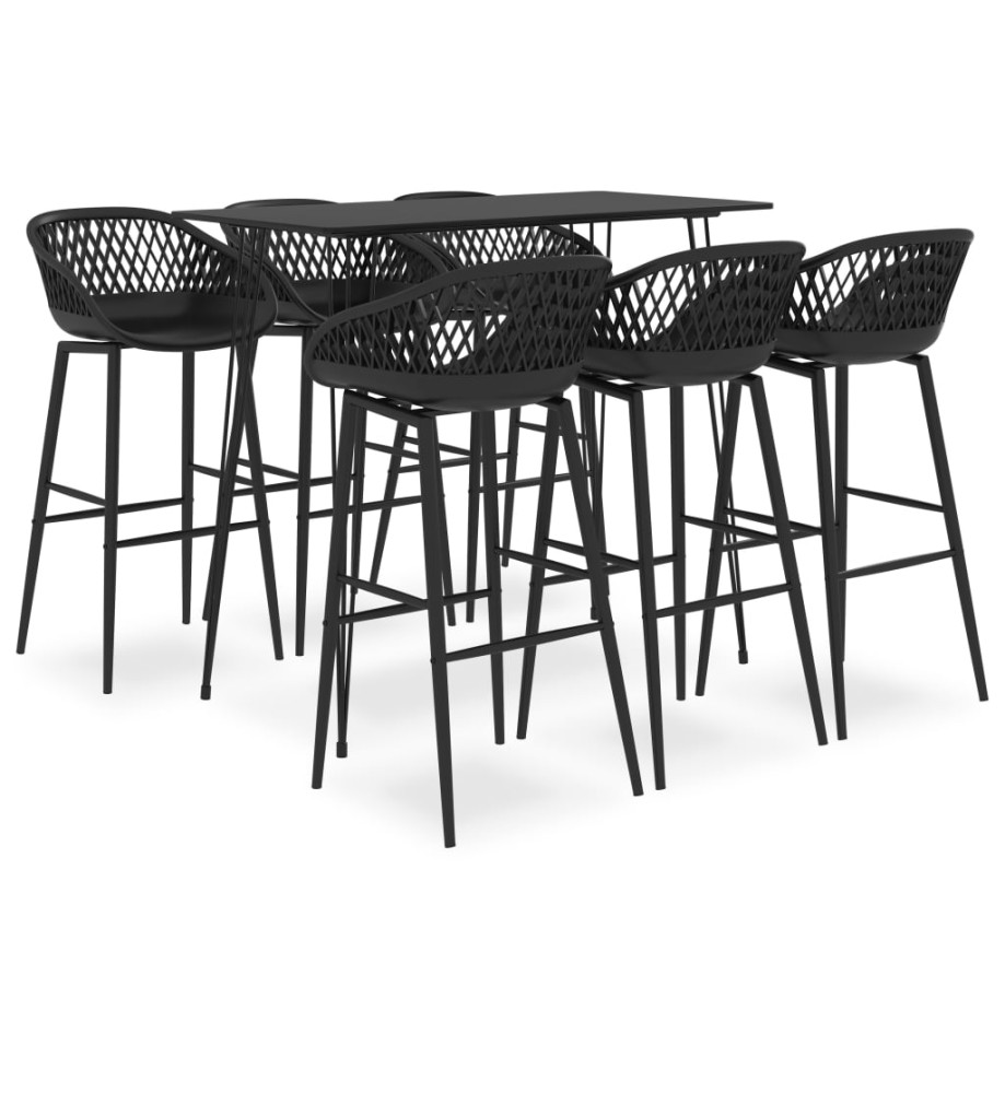 Ensemble de bar 7 pcs Noir