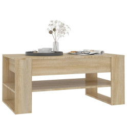 Table basse Chêne sonoma 102x55x45 cm Bois d'ingénierie