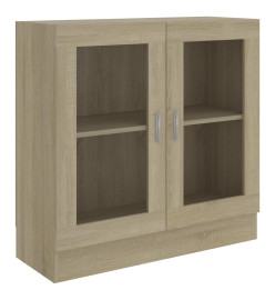 Armoire à vitrine Chêne sonoma 82,5x30,5x80 cm Aggloméré