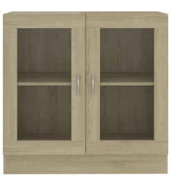 Armoire à vitrine Chêne sonoma 82,5x30,5x80 cm Aggloméré