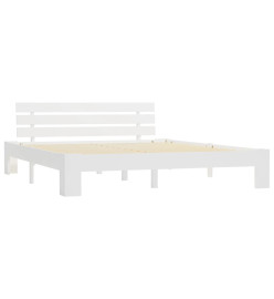 Cadre de lit Blanc Bois de pin massif 180 x 200 cm