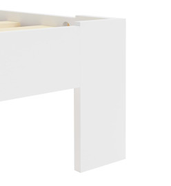 Cadre de lit Blanc Bois de pin massif 180 x 200 cm