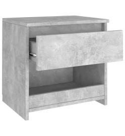 Tables de chevet 2 pcs Gris béton 40x30x39 cm Aggloméré