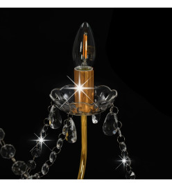 Lustre avec perles Doré 8 ampoules E14