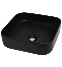 Lavabo carré Céramique Noir 38 x 38 x 13,5 cm