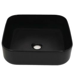 Lavabo carré Céramique Noir 38 x 38 x 13,5 cm