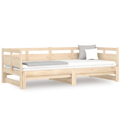Lit coulissant Bois de pin solide 2x(90x190) cm