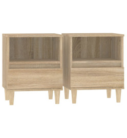 Tables de chevet 2 pcs Chêne sonoma 40x35x50 cm