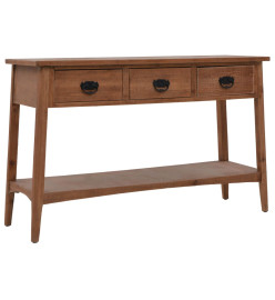 Table console bois de sapin massif 126 x 40 x 77,5 cm Marron