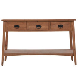 Table console bois de sapin massif 126 x 40 x 77,5 cm Marron