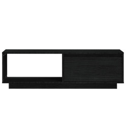 Meuble TV Noir 110x30x33,5 cm Bois de pin massif