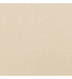 Sommier à ressorts de lit Crème 140x200 cm Tissu