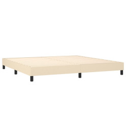 Lit à sommier tapissier avec matelas Crème 200x200 cm Tissu