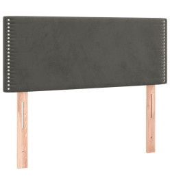 Lit à sommier tapissier avec matelas Gris foncé 100x200 cm
