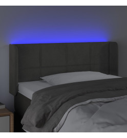 Tête de lit à LED Gris foncé 83x16x78/88 cm Velours