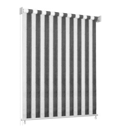 Store roulant d'extérieur 60x230 cm Rayures anthracite et blanc