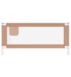 Barrière de sécurité de lit d'enfant Taupe 200x25 cm Tissu