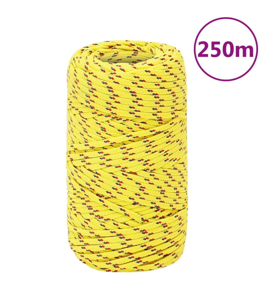 Corde de bateau Jaune 2 mm 250 m Polypropylène