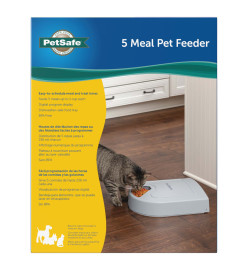 PetSafe Mangeoire animaux de compagnie 5 repas Eatwell minuterie Gris