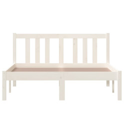 Cadre de lit Blanc Bois massif 120x200 cm