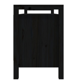 Banc d'entrée Noir 110x40x60 cm Bois de pin massif