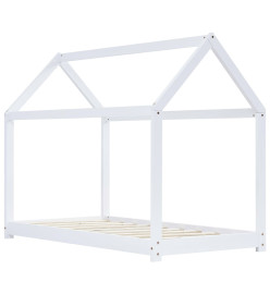 Cadre de lit d'enfant Blanc Bois de pin massif 70x140 cm