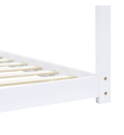 Cadre de lit d'enfant Blanc Bois de pin massif 70x140 cm