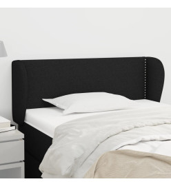 Tête de lit avec oreilles Noir 93x23x78/88 cm Tissu