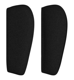 Tête de lit avec oreilles Noir 93x23x78/88 cm Tissu