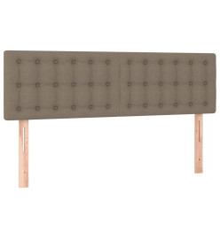 Lit à sommier tapissier avec matelas Taupe 140x200 cm Tissu