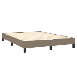 Lit à sommier tapissier avec matelas Taupe 140x200 cm Tissu