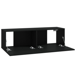 Ensemble de meubles TV 6 pcs Noir Bois d'ingénierie