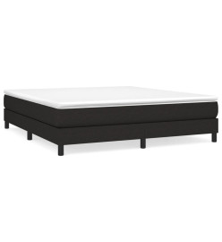 Lit à sommier tapissier avec matelas Noir 180x200 cm Tissu