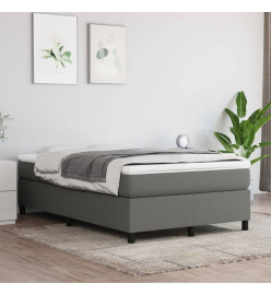 Lit à sommier tapissier avec matelas Gris foncé 120x200cm Tissu