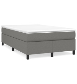 Lit à sommier tapissier avec matelas Gris foncé 120x200cm Tissu