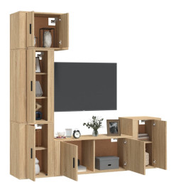 Ensemble de meubles TV 5 pcs Chêne sonoma Bois d'ingénierie