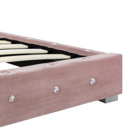 Lit avec matelas Rose Velours 160 x 200 cm