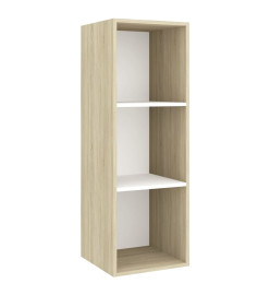 Ensemble meubles TV 4 pcs Blanc/chêne sonoma Bois d'ingénierie