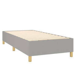 Lit à sommier tapissier avec matelas Gris clair 80x200 cm Tissu