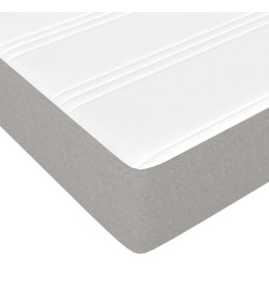 Lit à sommier tapissier avec matelas Gris clair 80x200 cm Tissu