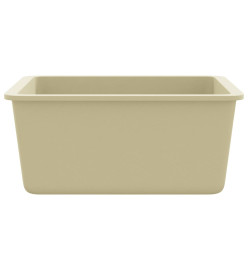 Évier de cuisine Granit Seul lavabo Beige