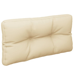 Coussin de palette beige 70x40x12 cm tissu