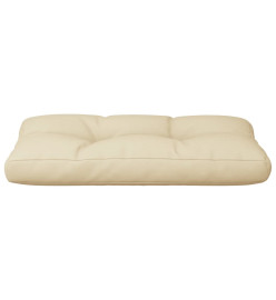 Coussin de palette beige 70x40x12 cm tissu