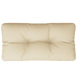 Coussin de palette beige 70x40x12 cm tissu