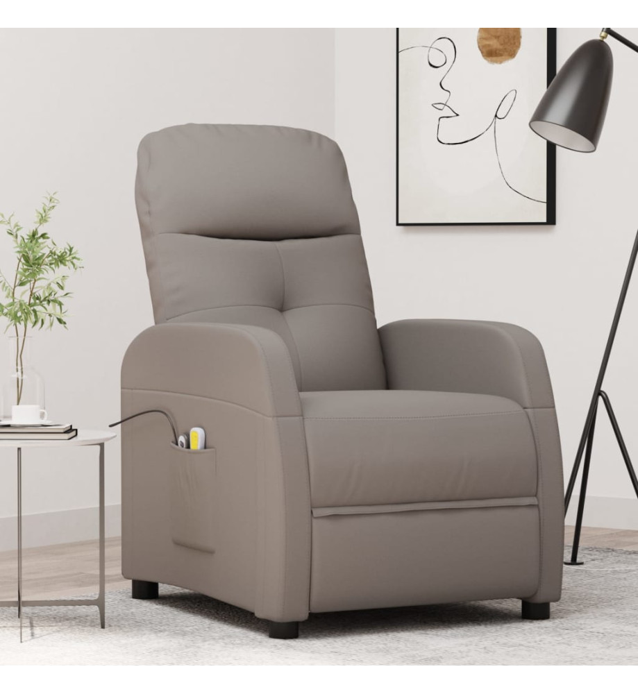 Fauteuil de massage Taupe Tissu