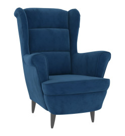 Fauteuil bleu velours